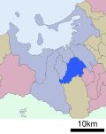 Location of Minami ward Fukuoka city Fukuoka prefecture Japan